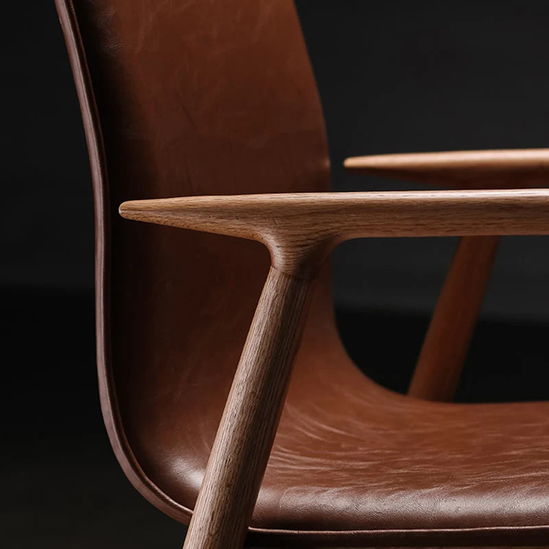 Sedia da pranzo stile tradizionale con braccioli da cucina, sedia singola con gambe legno Clearhalo