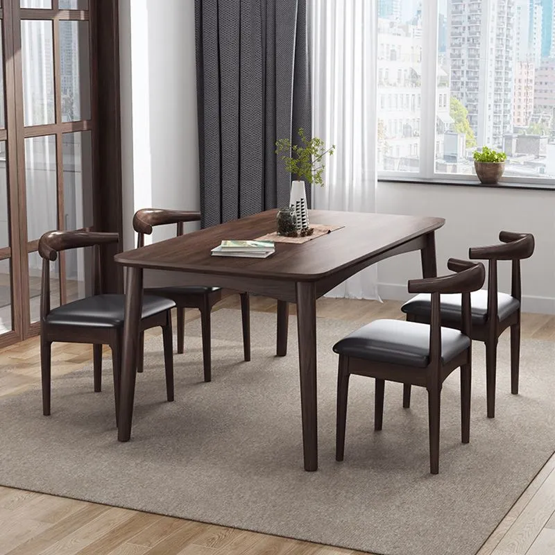 Sedia da pranzo stile tradizionale Sedia singola laterale senza braccioli da cucina con gambe legno Clearhalo