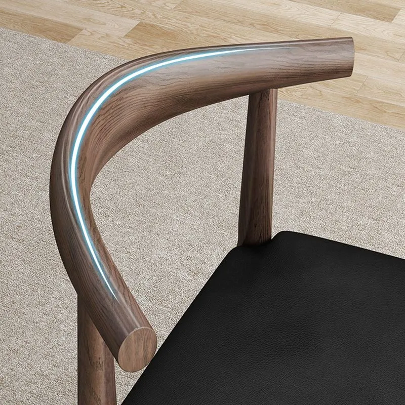 Sedia da pranzo stile tradizionale Sedia singola laterale senza braccioli da cucina con gambe legno Clearhalo