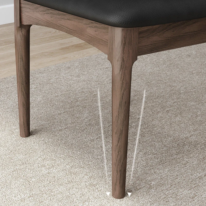 Sedia da pranzo stile tradizionale Sedia singola laterale senza braccioli da cucina con gambe legno Clearhalo