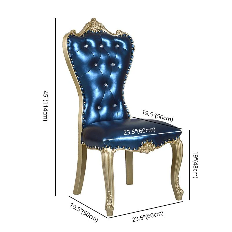Sedia da pranzo stile vittoriano Parsons Sedia da pranzo senza braccioli per uso domestico Clearhalo