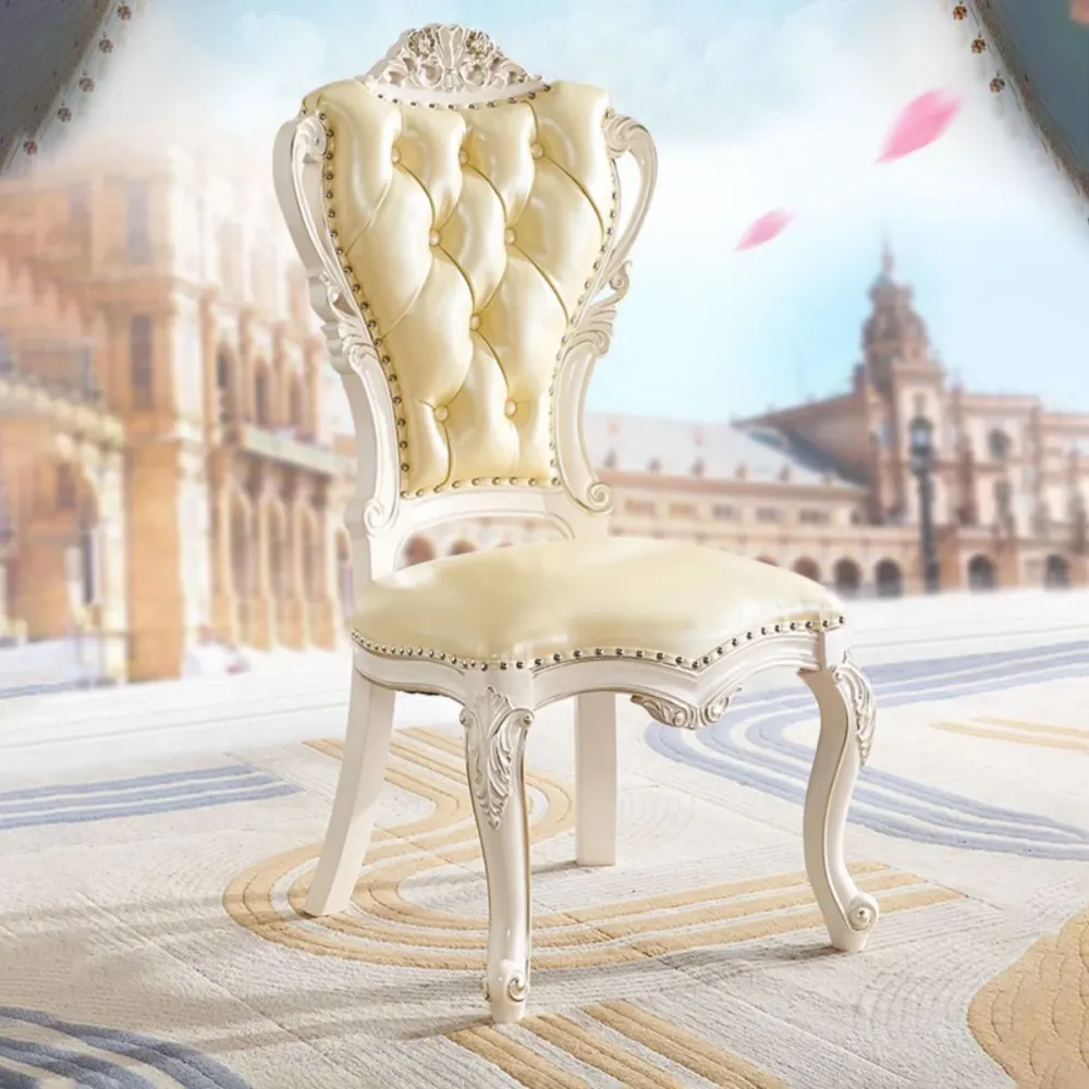Sedia da pranzo stile vittoriano Sedie laterali senza braccioli per uso domestico (set di 2) Clearhalo