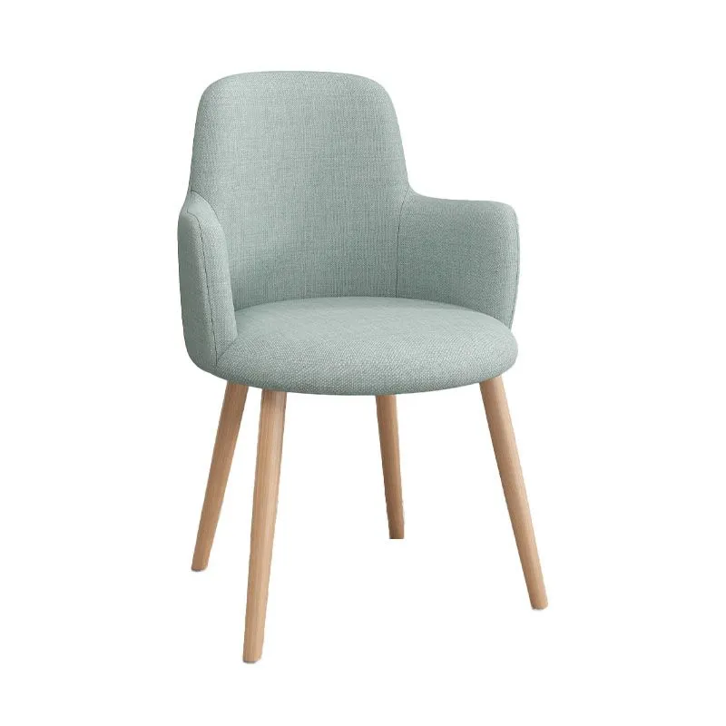 Sedia da pranzo tessuto dal design minimalista per la sedia laterale con schienale solido e bracciolo domestico Clearhalo