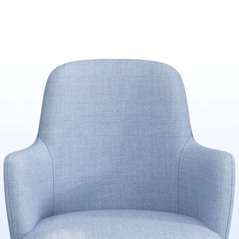 Sedia da pranzo tessuto dal design minimalista per la sedia laterale con schienale solido e bracciolo domestico Clearhalo