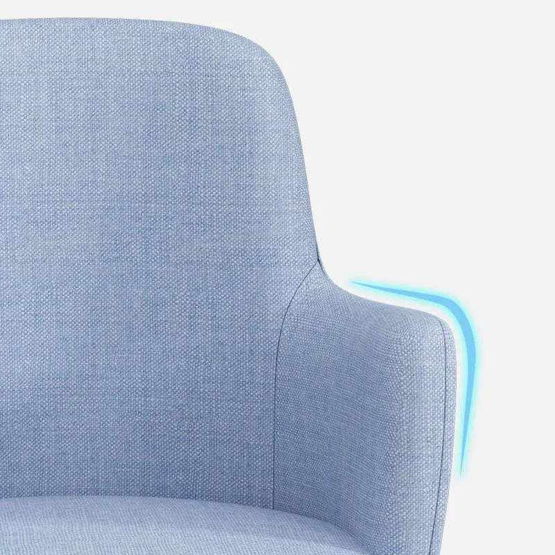 Sedia da pranzo tessuto dal design minimalista per la sedia laterale con schienale solido e bracciolo domestico Clearhalo