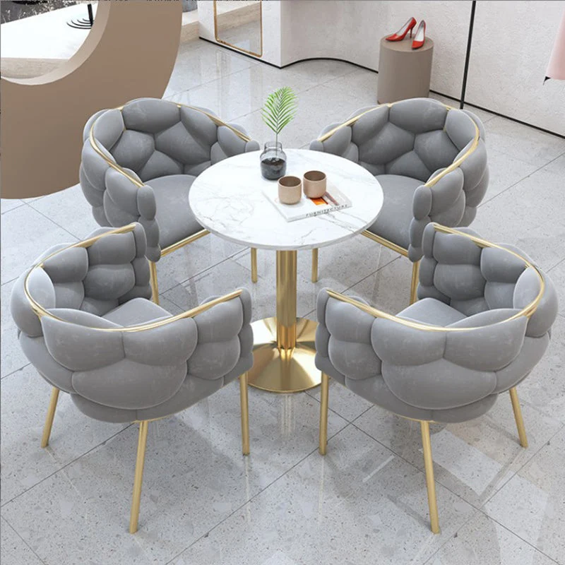 Sedia da pranzo tessuto di lino stile scandinavo, senza braccioli, con schienale massiccio Clearhalo