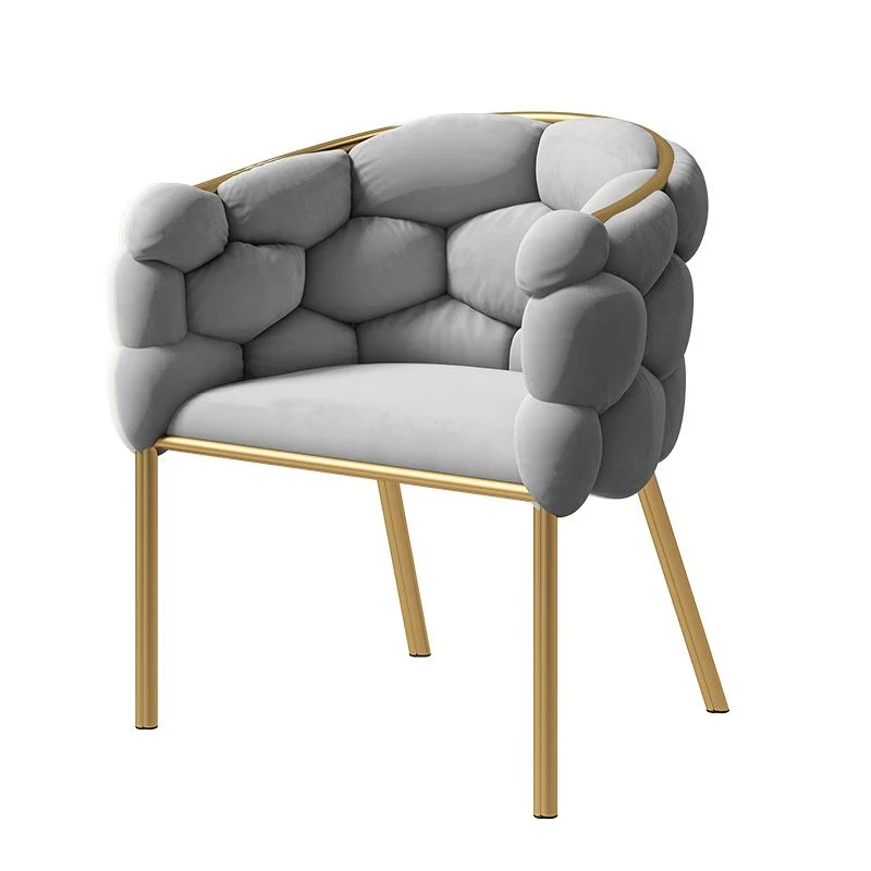 Sedia da pranzo tessuto di lino stile scandinavo, senza braccioli, con schienale massiccio Clearhalo