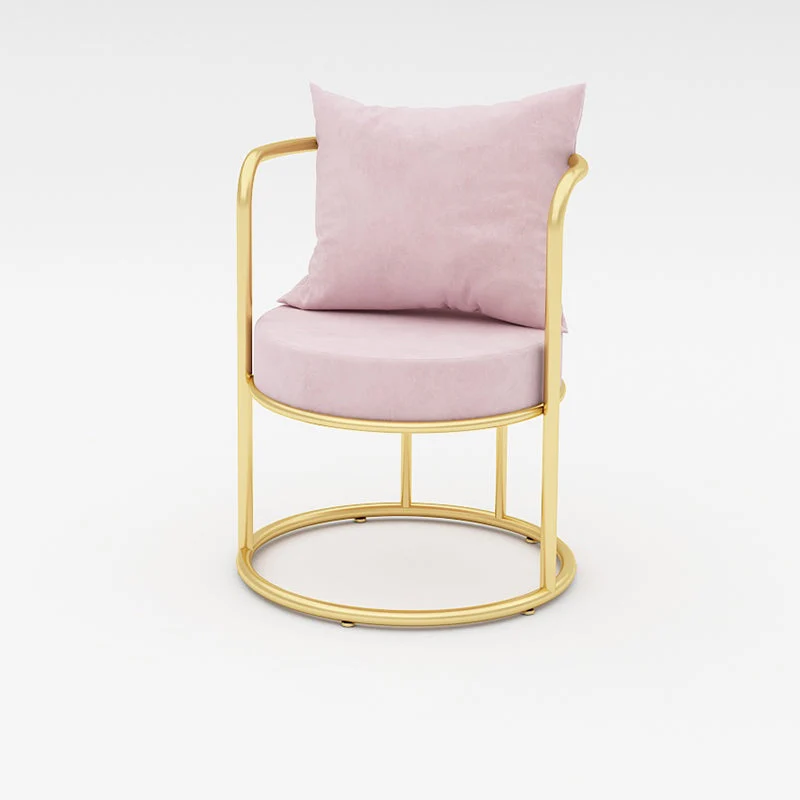 Sedia da pranzo tessuto di lino stile scandinavo Sedia da pranzo singola con schienale aperto Clearhalo