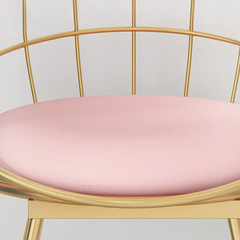 Sedia da pranzo tessuto Sedie da pranzo scandinave senza braccioli con schienale aperto Clearhalo