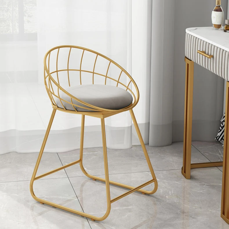 Sedia da pranzo tessuto Sedie da pranzo scandinave senza braccioli con schienale aperto Clearhalo