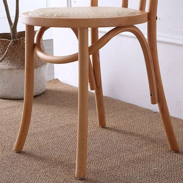 Sedia da pranzo tradizionale faggio con schienale Windsor legno naturale (set di 2) Clearhalo