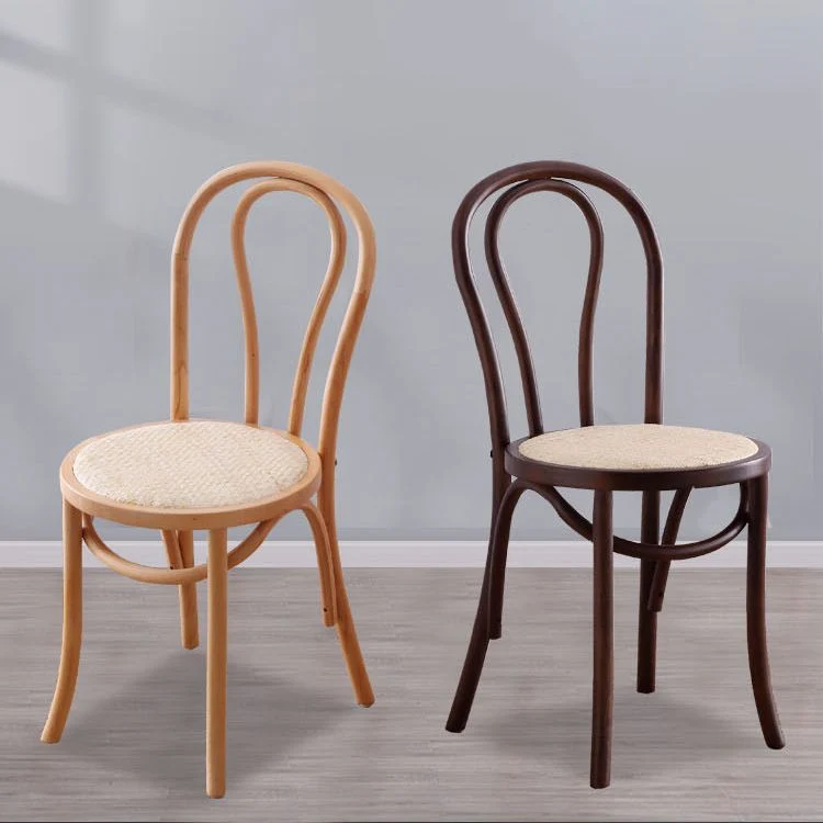 Sedia da pranzo tradizionale faggio con schienale Windsor legno naturale (set di 2) Clearhalo