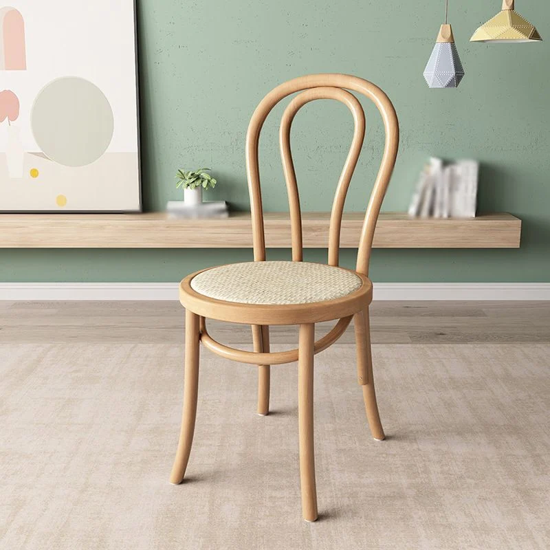 Sedia da pranzo tradizionale faggio con schienale Windsor legno naturale (set di 2) Clearhalo
