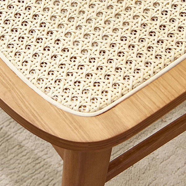 Sedia da pranzo tradizionale legno con schienale aperto, sedia da cucina Clearhalo