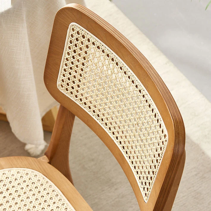 Sedia da pranzo tradizionale legno con schienale aperto, sedia da cucina Clearhalo