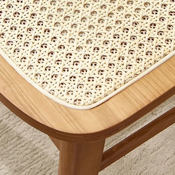Sedia da pranzo tradizionale legno con schienale aperto, sedia da cucina Clearhalo