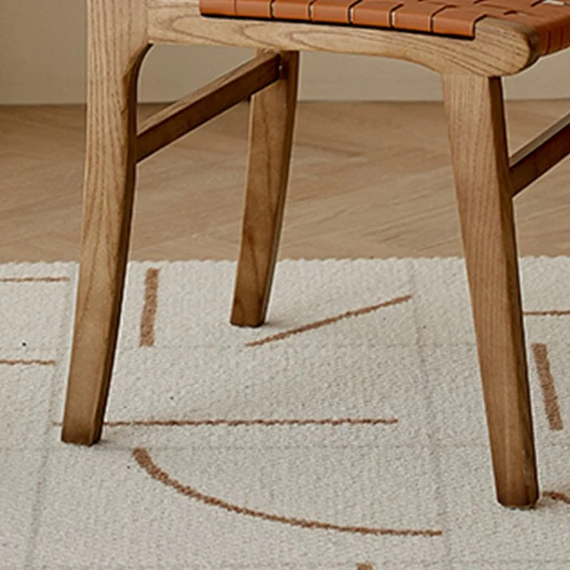 Sedia da pranzo tradizionale legno di frassino Sedia laterale con schienale aperto per la casa Clearhalo