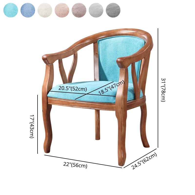 Sedia da pranzo tradizionale legno massello Poltrona da pranzo lino per uso domestico Clearhalo