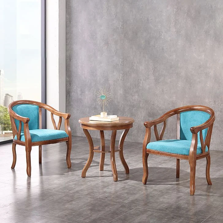 Sedia da pranzo tradizionale legno massello Poltrona da pranzo lino per uso domestico Clearhalo