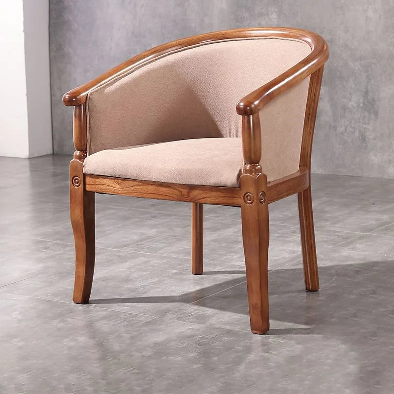 Sedia da pranzo tradizionale legno massello Poltrona da pranzo tessuto per uso domestico Clearhalo