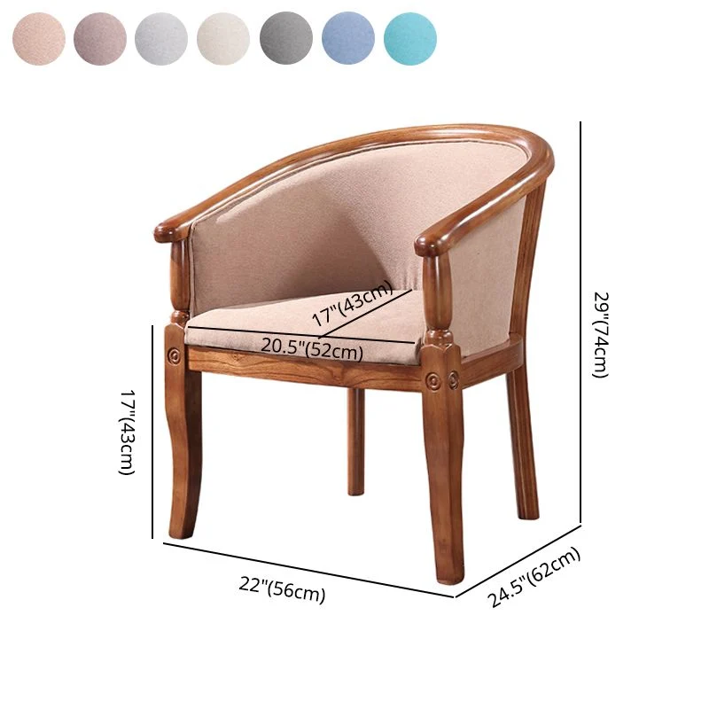 Sedia da pranzo tradizionale legno massello Poltrona da pranzo tessuto per uso domestico Clearhalo