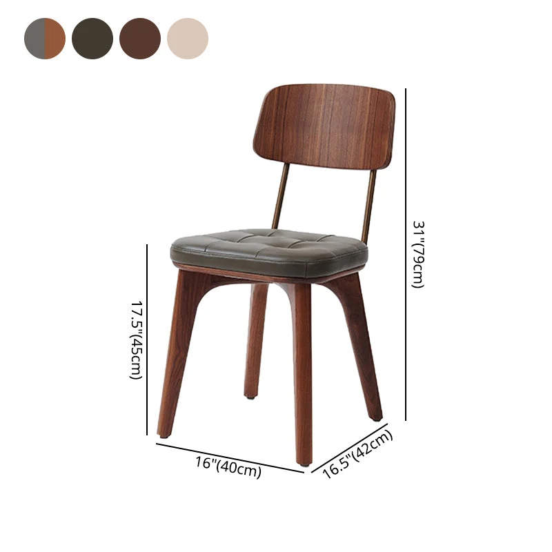 Sedia da pranzo tradizionale legno Sedia da pranzo laterale senza braccioli con schienale aperto (set di 2) Clearhalo