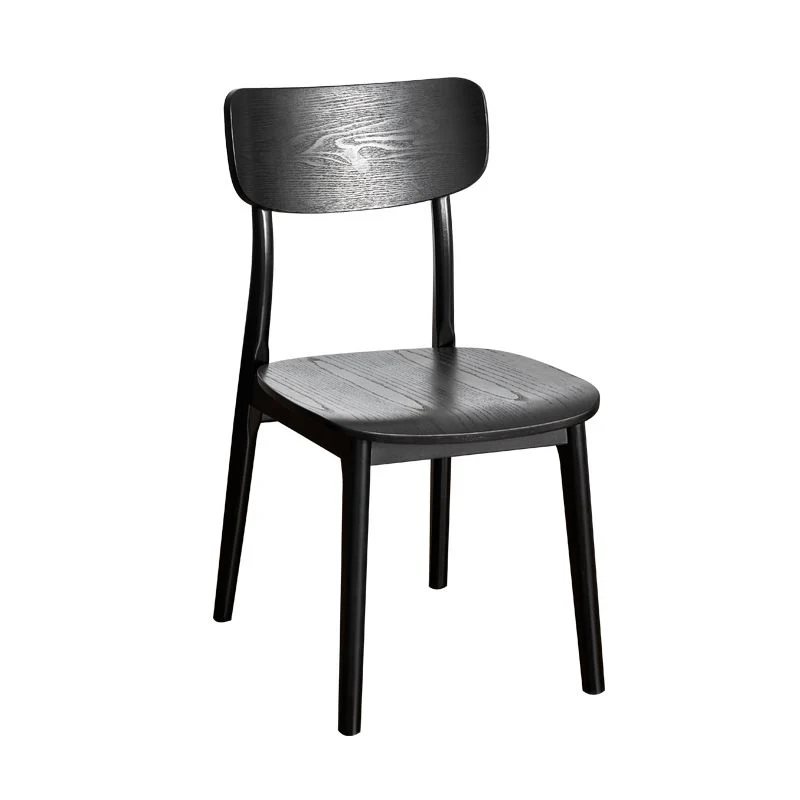 Sedia da pranzo tradizionale legno senza braccioli Sedia laterale da pranzo con schienale aperto (set di 2) Clearhalo