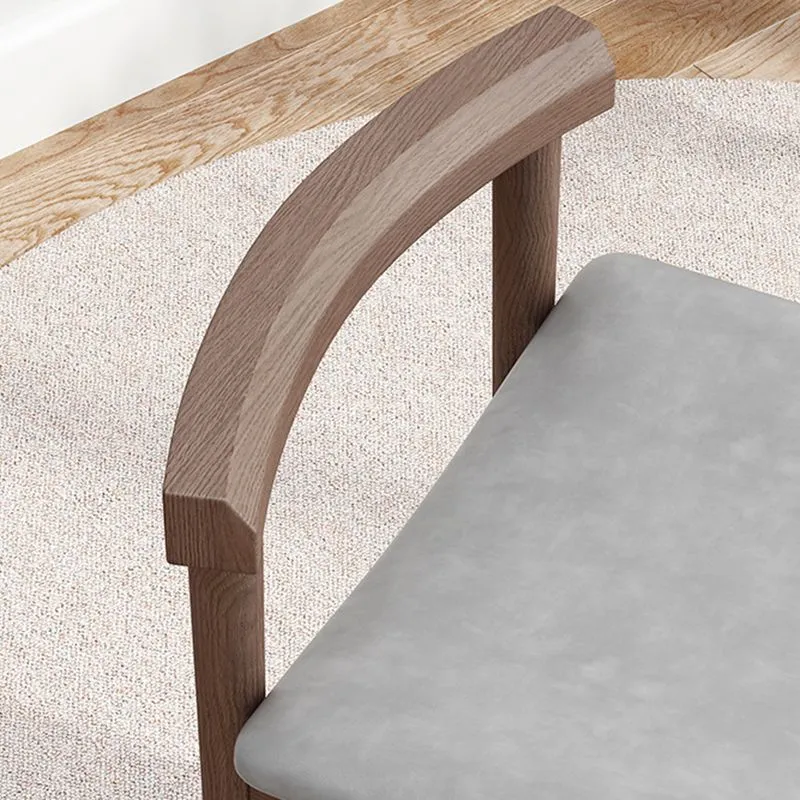 Sedia da pranzo tradizionale legno senza braccioli Sedie da pranzo ecopelle per uso domestico Clearhalo