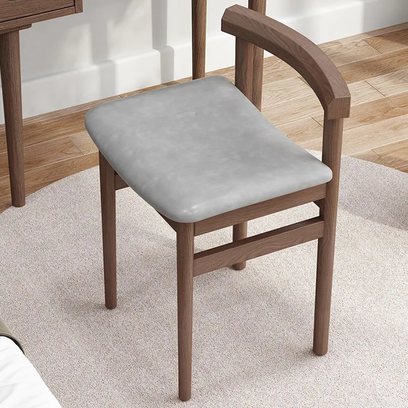 Sedia da pranzo tradizionale legno senza braccioli Sedie da pranzo ecopelle per uso domestico Clearhalo