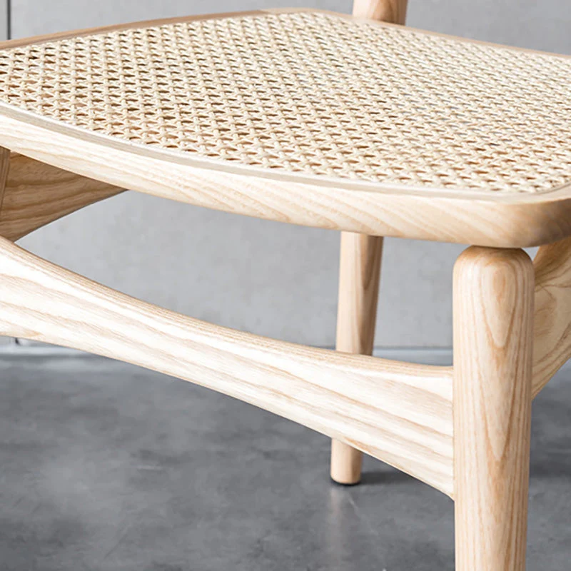 Sedia da pranzo tradizionale legno senza braccioli Sedia da pranzo vimini per uso ristorante Clearhalo