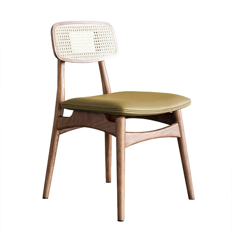 Sedia da pranzo tradizionale legno senza braccioli Sedia da pranzo vimini per uso ristorante Clearhalo