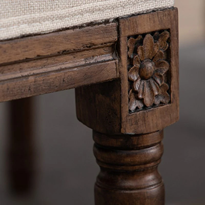 Sedia da pranzo tradizionale legno senza braccioli Sedia laterale da pranzo con schienale aperto per uso domestico Clearhalo