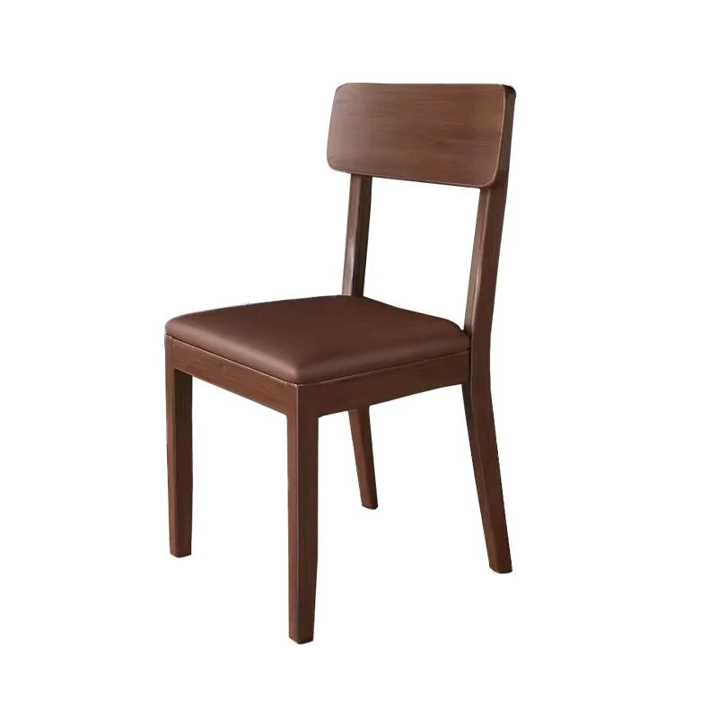 Sedia da pranzo tradizionale Sedia da 16,5'' con schienale ampio aperto e 4 gambe per uso domestico Clearhalo