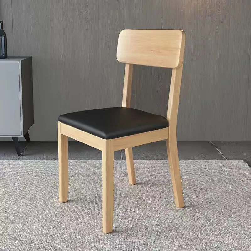 Sedia da pranzo tradizionale Sedia da 16,5'' con schienale ampio aperto e 4 gambe per uso domestico Clearhalo