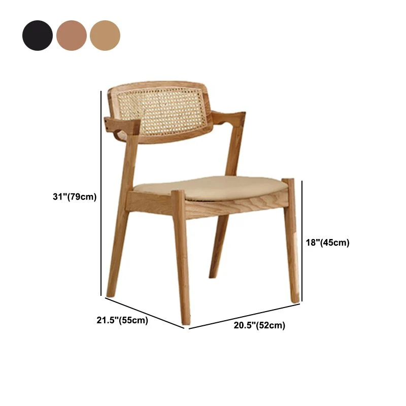 Sedia da pranzo tradizionale stile poltrona legno massello e finta pelle Clearhalo