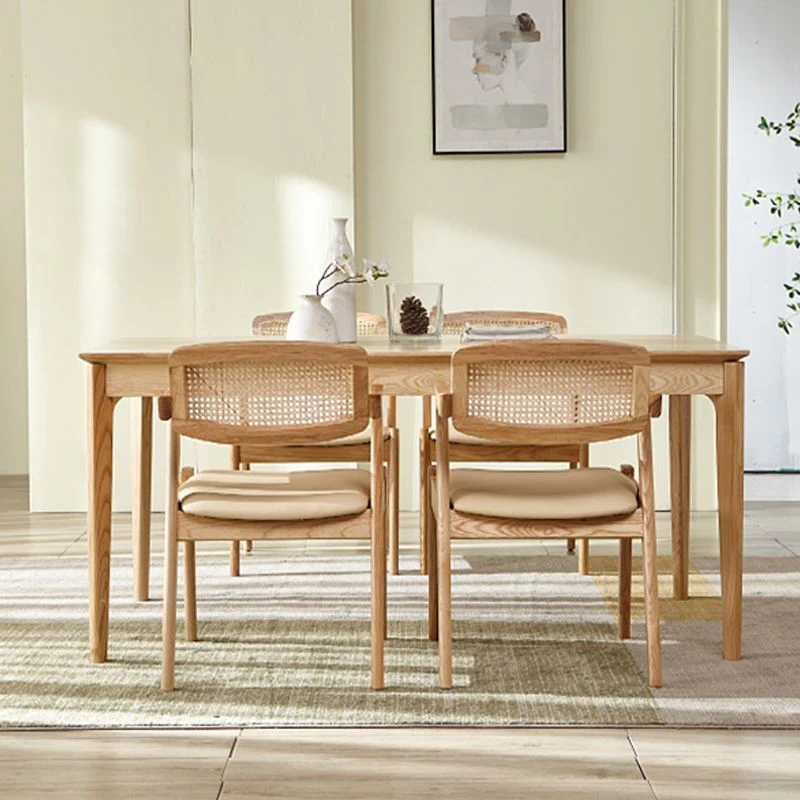 Sedia da pranzo tradizionale stile poltrona legno massello e finta pelle Clearhalo