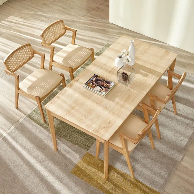 Sedia da pranzo tradizionale stile poltrona legno massello e finta pelle Clearhalo