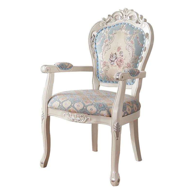 Sedia da pranzo vittoriana imbottita per balcone King Louis con finitura opaca e schienale (set di 2) Clearhalo