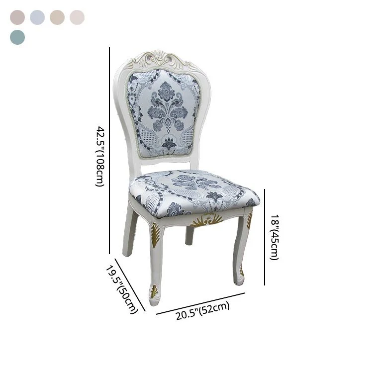 Sedia da pranzo vittoriana imbottita per la casa King Louis con schienale opaco e finitura opaca (set di 2) Clearhalo