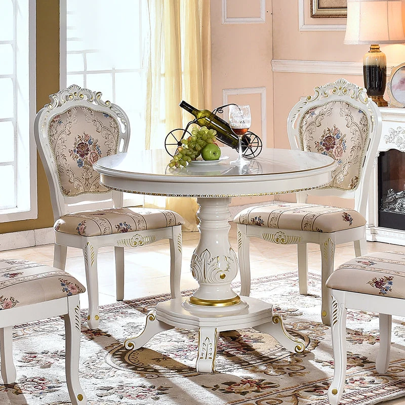 Sedia da pranzo vittoriana imbottita per la casa King Louis con schienale opaco e finitura opaca (set di 2) Clearhalo