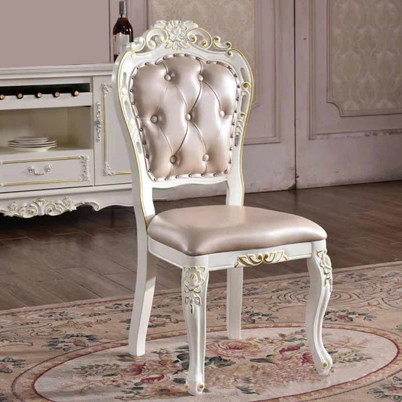Sedia da pranzo vittoriana imbottita per la casa King Louis con schienale opaco e finitura opaca (set di 2) Clearhalo