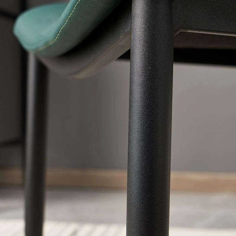 Sedia da ristorante moderna pelle, finitura opaca, con schienale aperto, sedia da pranzo (set di 2) Clearhalo