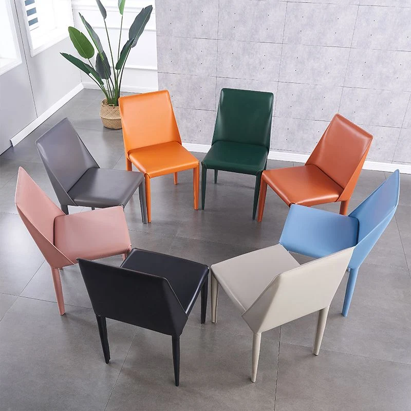 Sedia da ristorante Parsons stile designer pelle con finitura opaca (set di 2) Clearhalo