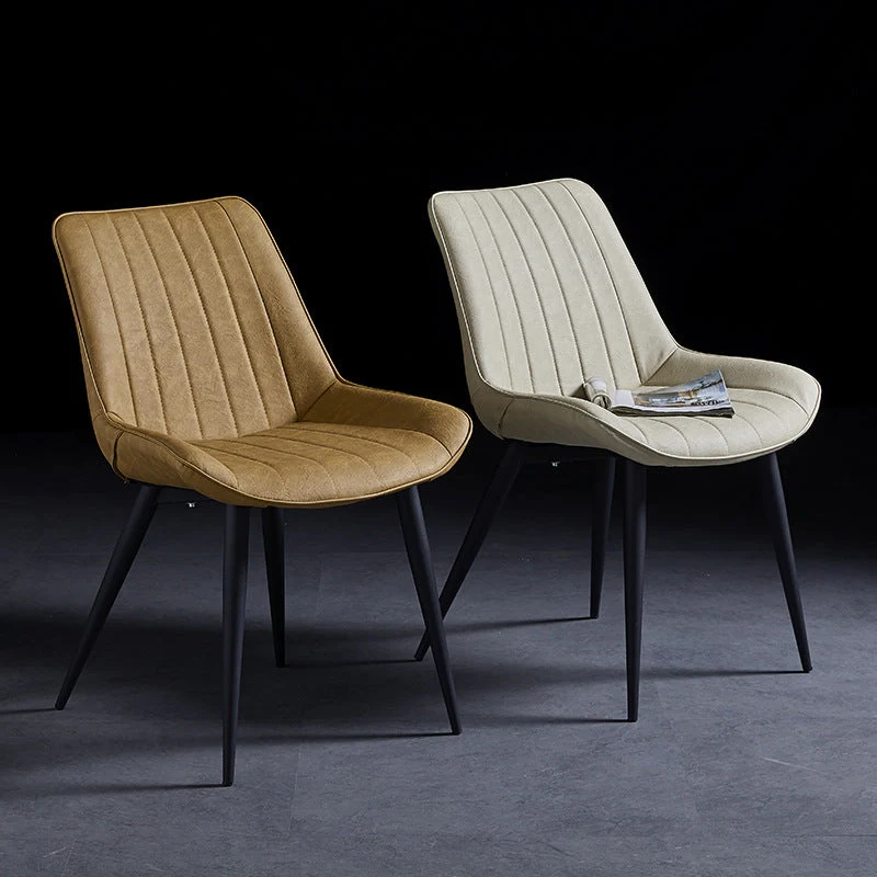 Sedia da ristorante scandinava pelle con finitura opaca Parsons Clearhalo