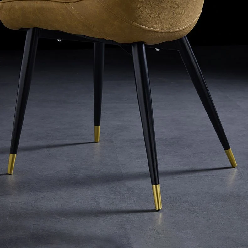 Sedia da ristorante scandinava pelle con finitura opaca Parsons Clearhalo