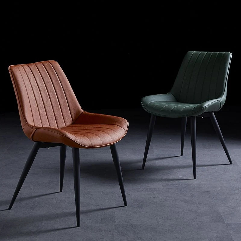 Sedia da ristorante scandinava pelle con finitura opaca Parsons Clearhalo