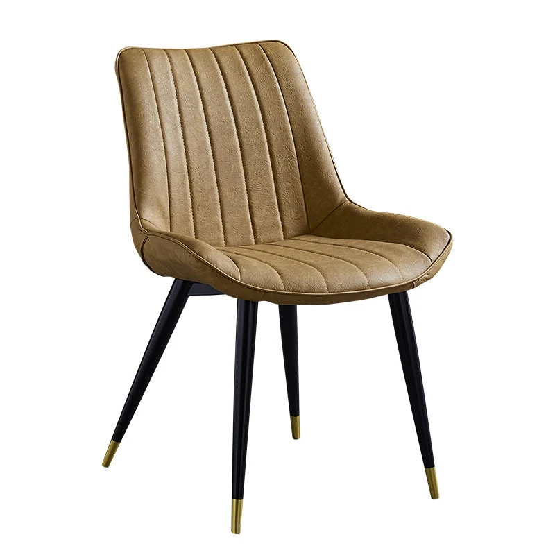 Sedia da ristorante scandinava pelle con finitura opaca Parsons Clearhalo