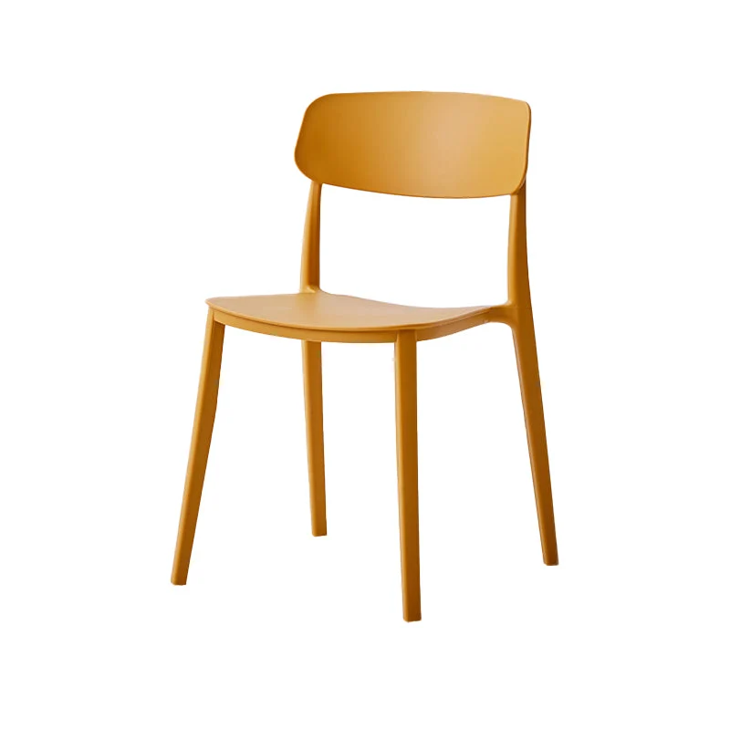 Sedia da ristorante scandinava plastica, colori caramellati, con schienale aperto Clearhalo