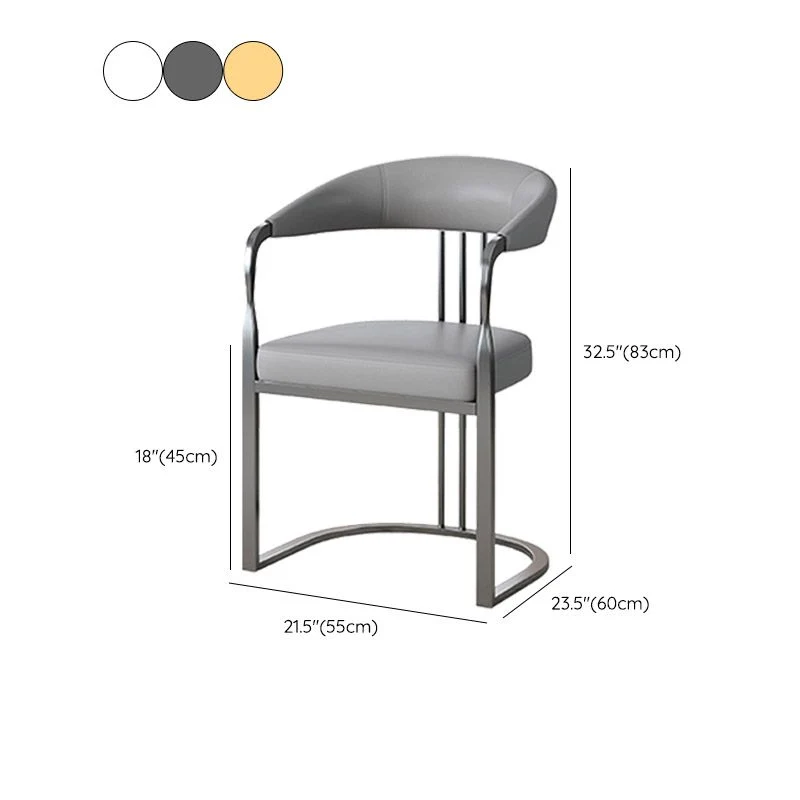Sedia da sala da pranzo con schienale doghe metallo, stile glamour, per interni Clearhalo