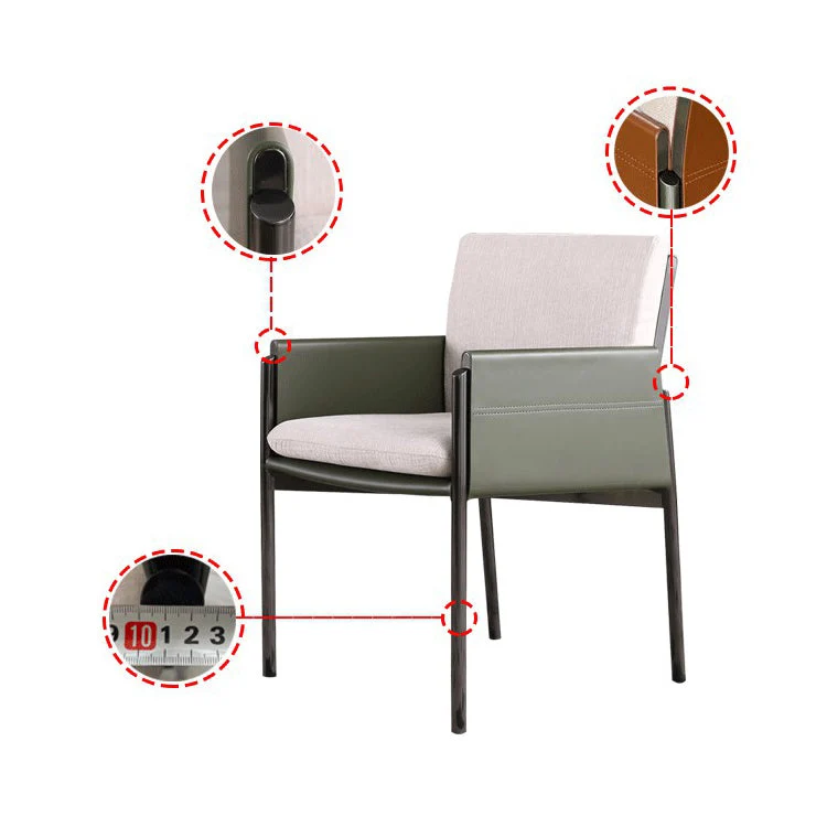 Sedia da sala da pranzo contemporanea ecopelle, finitura opaca, con schienale massiccio, poltrona da pranzo Clearhalo
